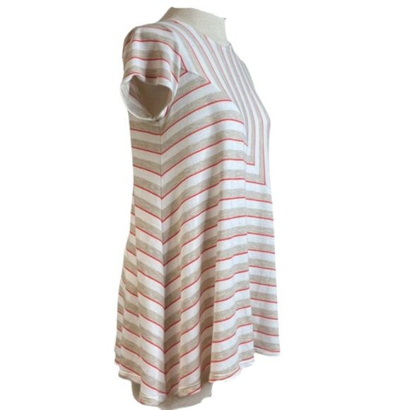 Anthropologie Puella  angled stripes Swing tee tunic top - Picture 7 of 10